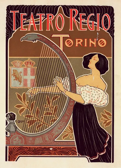 Théâtre Royal De Turin by Giuseppe Boano, 1899 — digital art print download
