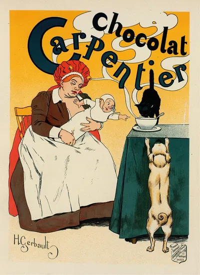 Chocolat Carpentier by Henry Gerbault, 1897 — digital art print download