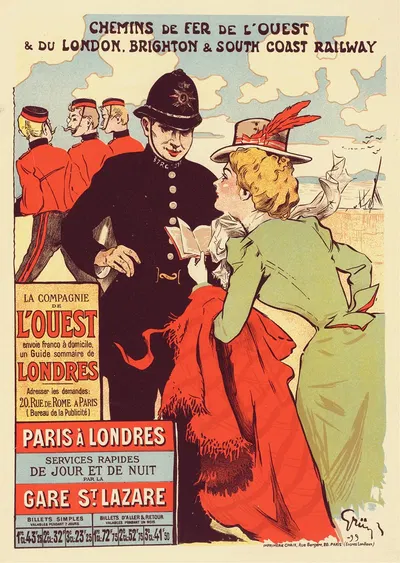 Affiche Pour La Cie De L'ouest by Jules-Alexandre Grün, 1900 — digital art print download