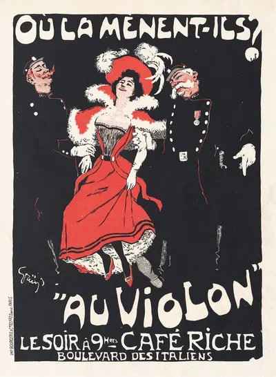 Où La Menent-Ils? Au Violon by Jules-Alexandre Grün, 1897 — digital art print download