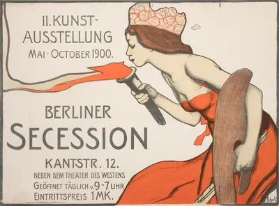 Berliner Secession, Poster for the Exhibition from May-October by Вильгельм Шульц, 1900 — digital art print download