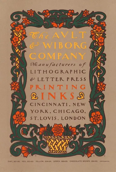Ault and Wiborg, Ad. 129 by Уилл Брэдли, 1890-1913 — digital art print download