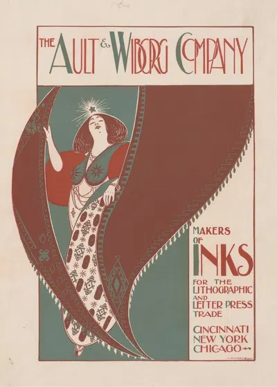 Ault and Wiborg, Ad. 138 by Уилл Брэдли, 1890-1913 — digital art print download