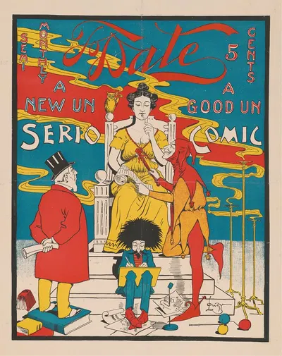 To Date. A new un serio, a good un comic by Everett E. Lowry, 1895 — digital art print download