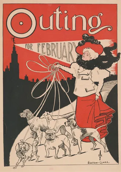 Outing for February by George Frederick Scotson-Clark, 1896 — digital art print download