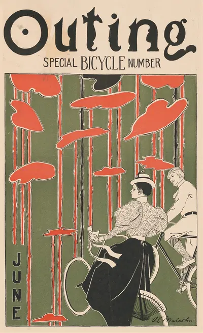 Outing, special bicycle number by О. С. Малколм, 1896 — digital art print download