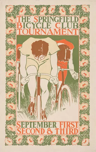 The Springfield bicycle club tournament by Уилл Брэдли, 1895 — digital art print download