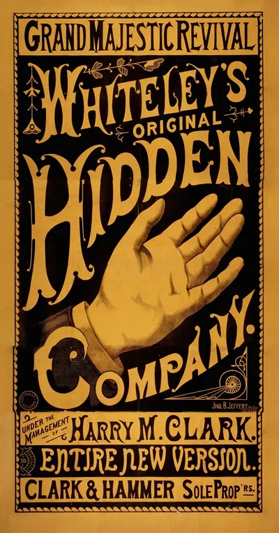 Whiteley's Original Hidden Hand by Jno. B. Jeffery, 1884 — digital art print download