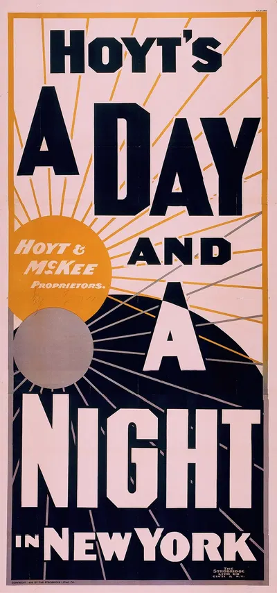 Hoyt's A day and a night in New York by Strobridge & Co. Lith., c1898 — digital art print download
