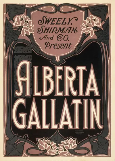 Alberta Gallatin by U.S. Lithograph Co., 1903 — digital art print download