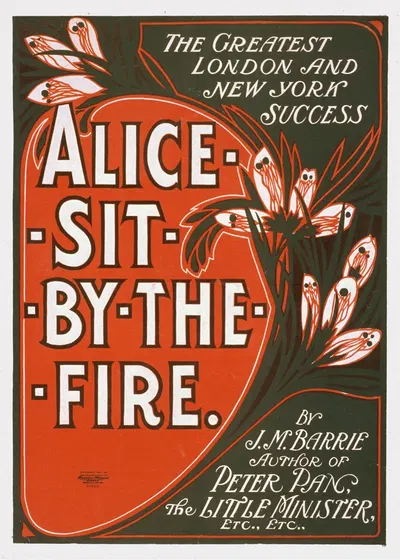 Alice sit by the fire by U.S. Lithograph Co., 1907 — digital art print download