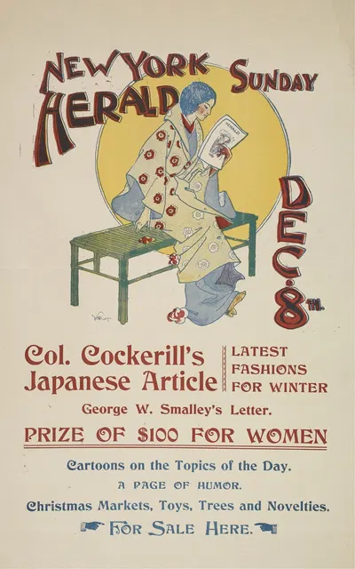 New York Sunday herald. Dec. 8th by Charles Hubbard Woodbury, 1895-1896 — digital art print download