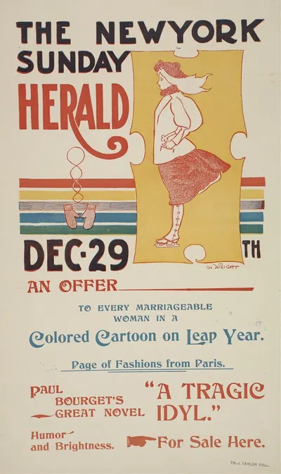 The New York Sunday herald. Dec. 29th by Charles Hubbard Woodbury, 1895-1896 — digital art print download