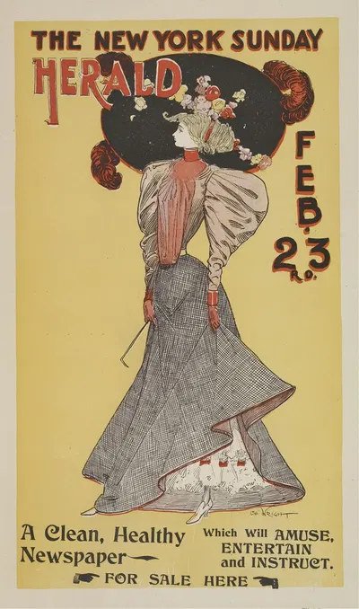 The New York Sunday herald. Feb. 23rd by Charles Hubbard Woodbury, 1895 - 1896 — digital art print download