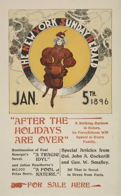 The New York Sunday herald. Jan. 1896 by Charles Hubbard Woodbury, 1896 — digital art print download
