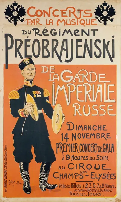 Concerts Par La Musique Du Regiment Preobrajenski by Кара́н д'Аш, 1890-1900 — digital art print download