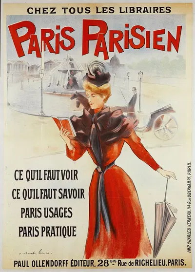 Chez Tous Les Libraires Paris Parisien by Charles Lucas, 1897 — digital art print download