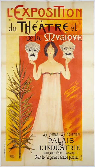 L'exposition Du Theâtre Et De La Musique by Charles Lucas, 1896 — digital art print download