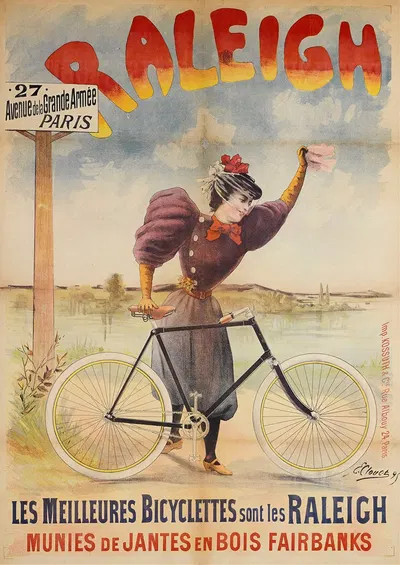 Raleigh by E Clouet, 1895 — digital art print download