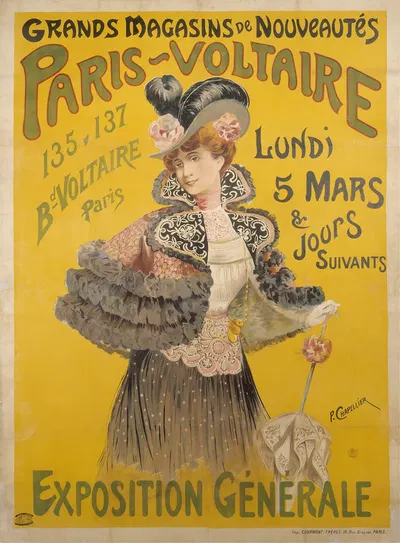 Grands Magasins De Nouveautes Paris by Philippe Chapellier, 1880-1890 — digital art print download