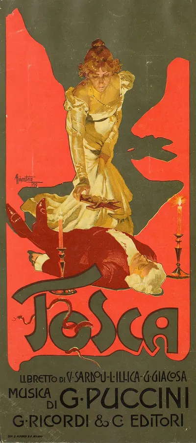 Tosca by Adolfo Hohenstein, 1899 — digital art print download