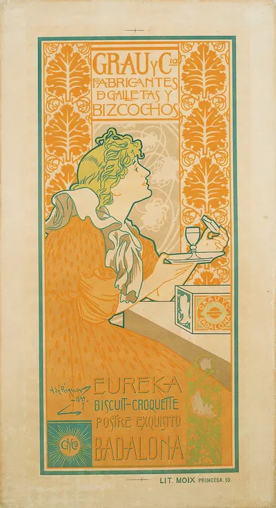 Grau Y Cia Fabricantes De Galletas Y Bizcochos by Александр де Рикер, 1897 — digital art print download