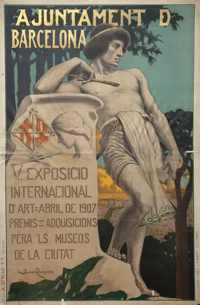 V Exposicio Internacional D'art. Abril De 1907 by Жоан Ллимона, 1907 — digital art print download