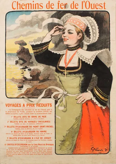 Chemins De Fer De L'ouest by Jules-Alexandre Grün, 1901 — digital art print download