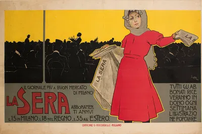 La Sera by Leopoldo Metlicovitz, 1892 — digital art print download