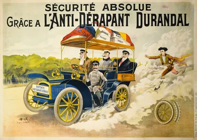 Securite Absolue Grace A L'anti-Derapant Durandal by Marcellin Auzolle, 1902 — digital art print download