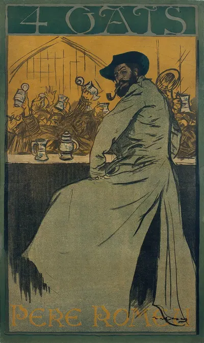 4 Gats by Ramón Casas, 1900 — digital art print download