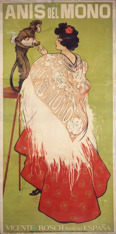 Anís Del Mono (Con Una Falda De Percal Planchá) (In A Pressed Percale Skirt) by Ramón Casas, 1898 — digital art print…