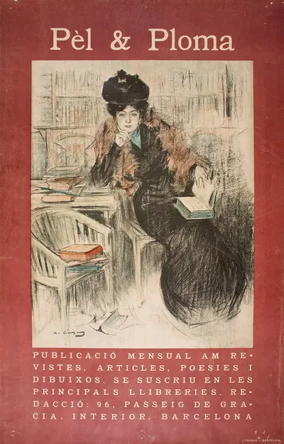 Pèl And Ploma by Ramón Casas, 1901 — digital art print download