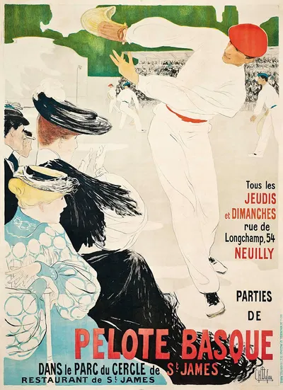 PELOTE BASQUE by Клементина Элен Дюфо, c.1903 — digital art print download