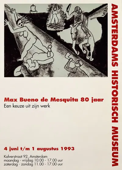 Max Bueno de Mesquita 80 jaar by Edo Mulder, 1993 — digital art print download