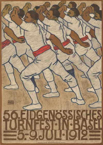 56. Eidgenössisches Turnfest in Basel, 5.–9. Juli 1912 by Eduard Renggli, 1912 — digital art print download