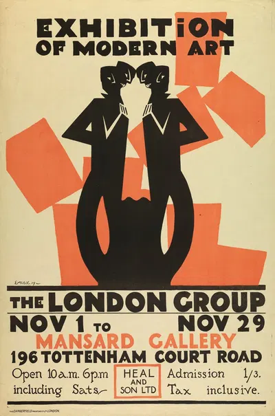 Exhibition of Modern Art-The London Group by Edward McKnight Kauffer — digital art print download
