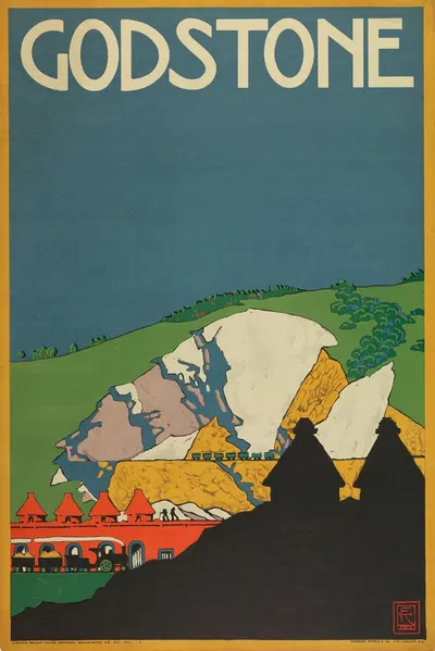 Godstone, London Underground by Edward McKnight Kauffer, 1915 — digital art print download