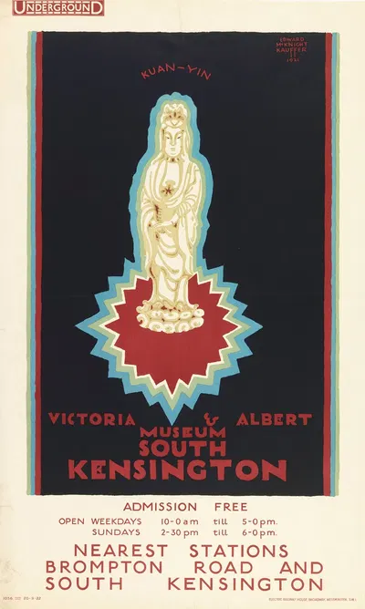 Victoria and Albert Musuem, for London Underground by Edward McKnight Kauffer, 1921 — digital art print download