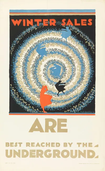 Winter Sales, for London Underground by Edward McKnight Kauffer, 1922 — digital art print download