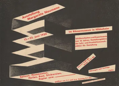Ausstellung Margarete Naumann – Spitzen, Posamenten, Perlen, Bast, Stickereien, Papier usw. – Römermuseum Hildesheim by…