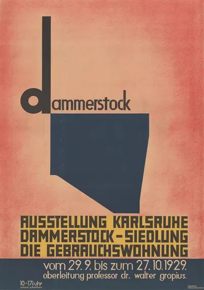 Dammerstock, Ausstellung Karlsruhe, Dammerstock-Siedlung, Die Gebrauchswohnung by Курт Швиттерс, 1929 — digital art print…