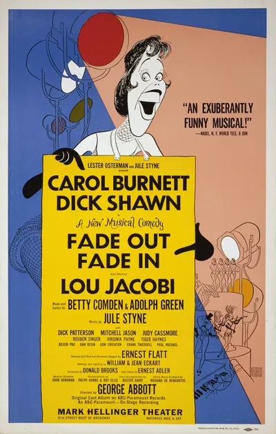 Carol Burnett, Dick Shawn … Fade out, fade in by Al Hirschfeld, 1964 — digital art print download