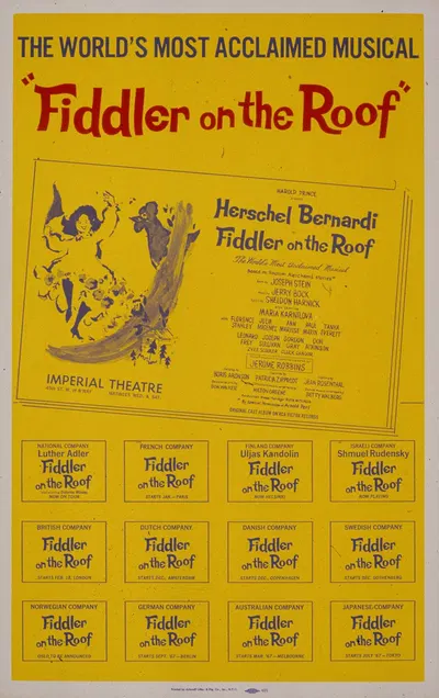 Fiddler on the Roof by Artcraft Lithograph, 1967 — digital art print download