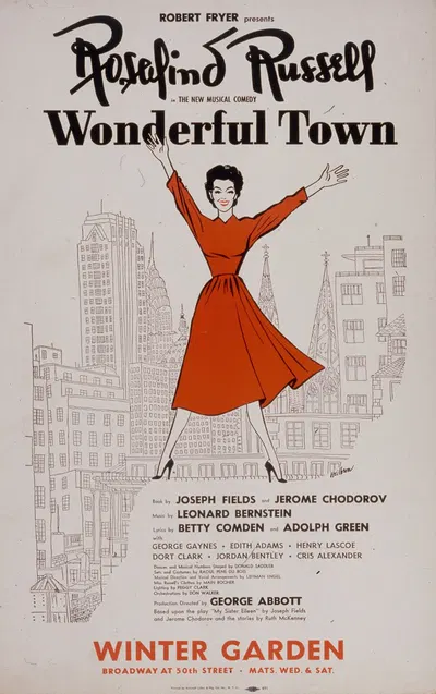 Rosalind Russell in the new musical comedy Wonderful Town by Artcraft Lithograph, 1953 — digital art print download