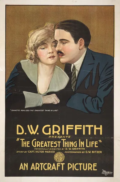 D. W. Griffith presents The greatest thing in life by Morgan Litho Co., 1918 — digital art print download