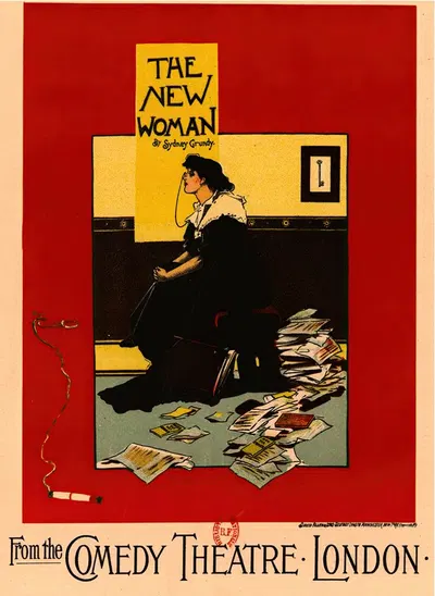 The New Woman by Sydney Grundy by Albert Morrow, 1894 — digital art print download