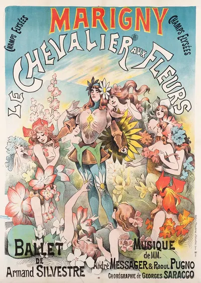 Le Chevalier Aux Fleurs by Альфред Шубрак, 1897 — digital art print download