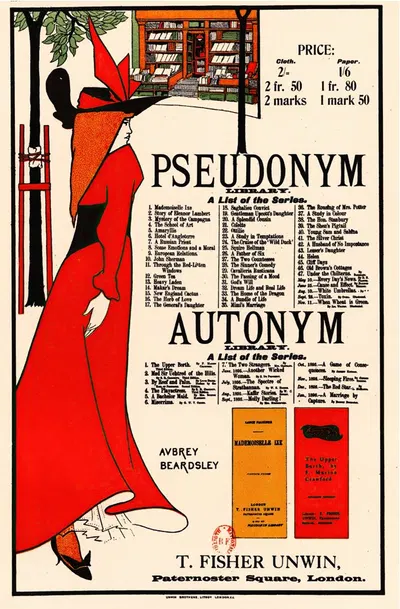 Pseudonym Library – Autonym Library by Обри Винсент Бирдсли — digital art print download