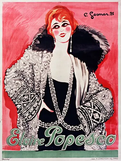 Elvire Popesco by Charles Gesmar, 1925 — digital art print download